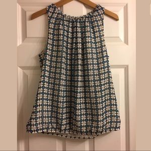 Ann Taylor Sleeveless Geometric Top. Size Medium